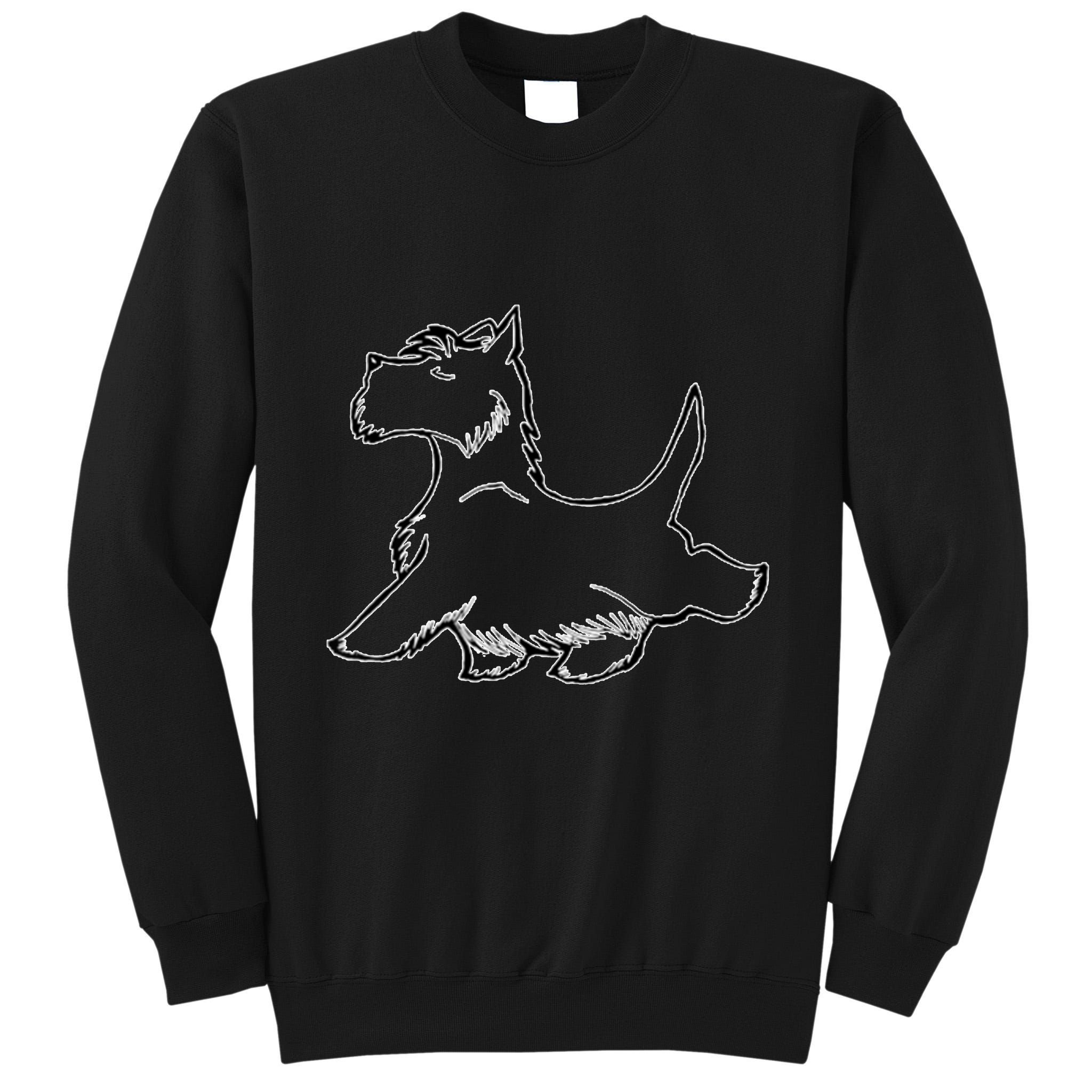 Scottish Terrier Tough Enough To Rock A Beard And Skirt Tall Sweatshirt