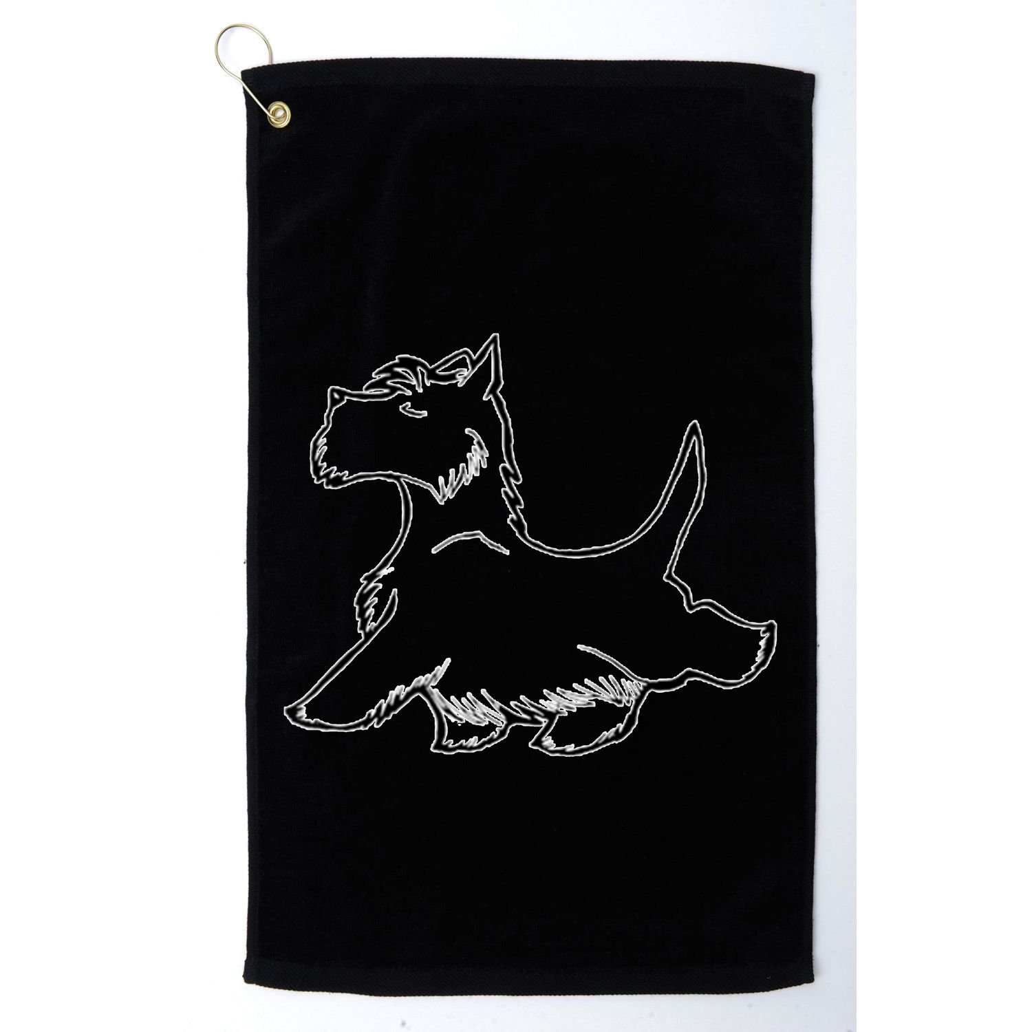 Scottish Terrier Tough Enough To Rock A Beard And Skirt Golf Towel