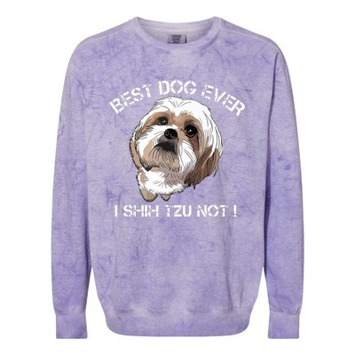 Shih Tzu T Funny Dog Pet Best Dog Ever Gift Birthday Colorblast Crewneck Sweatshirt