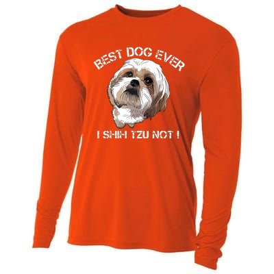 Shih Tzu T Funny Dog Pet Best Dog Ever Gift Birthday Cooling Performance Long Sleeve Crew