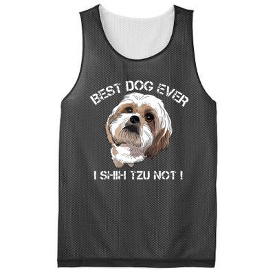 Shih Tzu T Funny Dog Pet Best Dog Ever Gift Birthday Mesh Reversible Basketball Jersey Tank