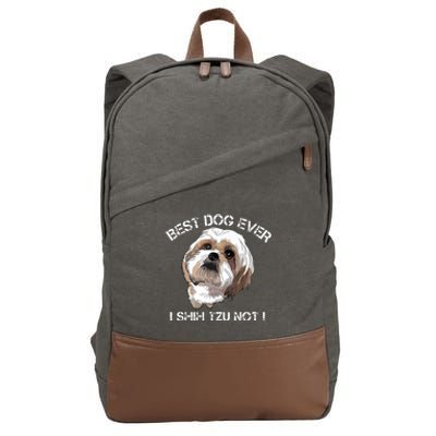 Shih Tzu T Funny Dog Pet Best Dog Ever Gift Birthday Cotton Canvas Backpack