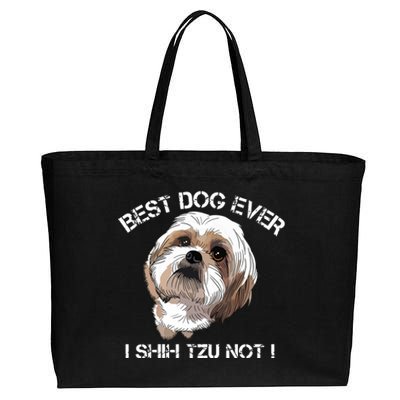 Shih Tzu T Funny Dog Pet Best Dog Ever Gift Birthday Cotton Canvas Jumbo Tote