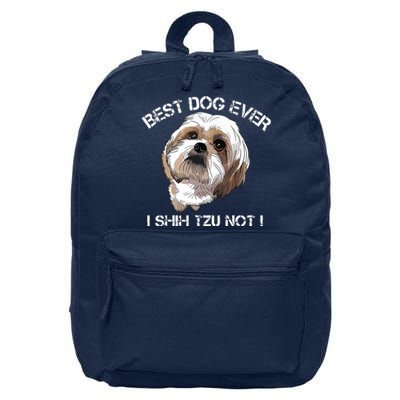 Shih Tzu T Funny Dog Pet Best Dog Ever Gift Birthday 16 in Basic Backpack