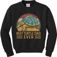 Sea Turtle Tortoise Dad Retro Vintage Best Turtle Dad Ever Kids Sweatshirt