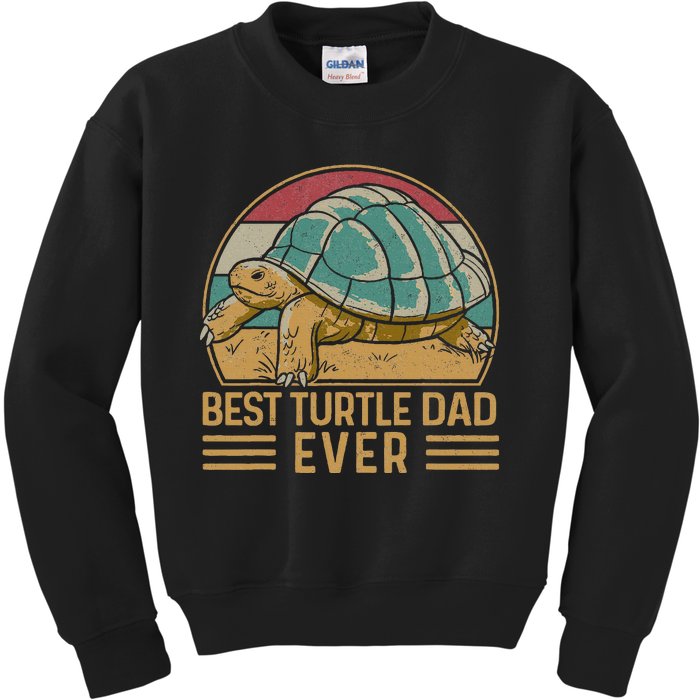 Sea Turtle Tortoise Dad Retro Vintage Best Turtle Dad Ever Kids Sweatshirt