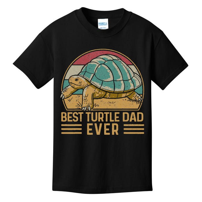 Sea Turtle Tortoise Dad Retro Vintage Best Turtle Dad Ever Kids T-Shirt