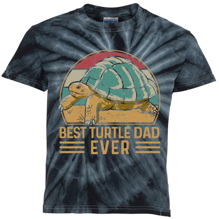 Sea Turtle Tortoise Dad Retro Vintage Best Turtle Dad Ever Kids Tie-Dye T-Shirt