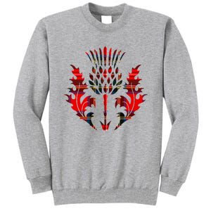 Scottish Tartan Thistle Emblem Tall Sweatshirt