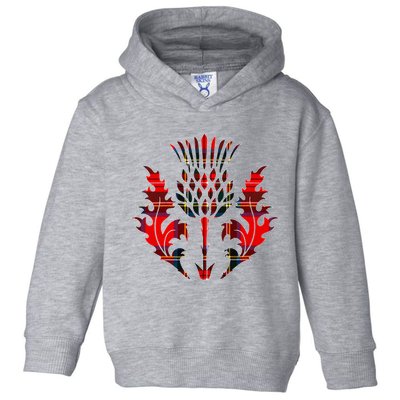 Scottish Tartan Thistle Emblem Toddler Hoodie