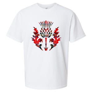 Scottish Tartan Thistle Emblem Sueded Cloud Jersey T-Shirt