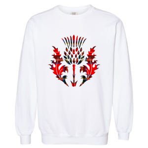 Scottish Tartan Thistle Emblem Garment-Dyed Sweatshirt