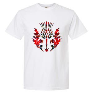 Scottish Tartan Thistle Emblem Garment-Dyed Heavyweight T-Shirt