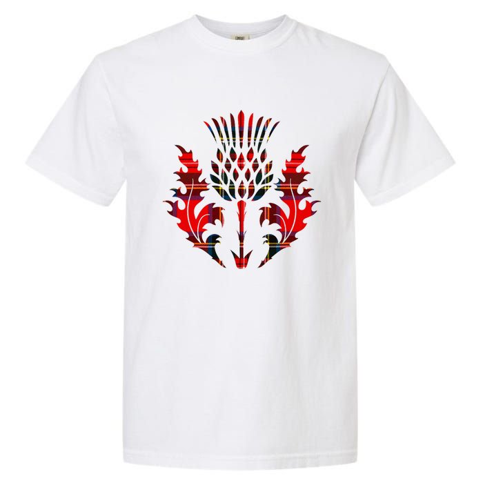 Scottish Tartan Thistle Emblem Garment-Dyed Heavyweight T-Shirt