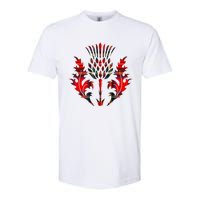 Scottish Tartan Thistle Emblem Softstyle CVC T-Shirt