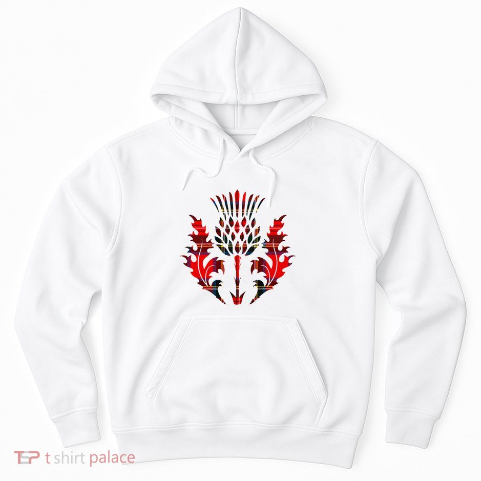 Scottish Tartan Thistle Emblem Hoodie
