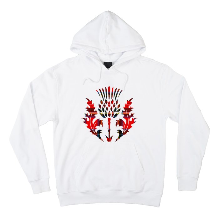 Scottish Tartan Thistle Emblem Hoodie