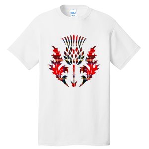 Scottish Tartan Thistle Emblem Tall T-Shirt