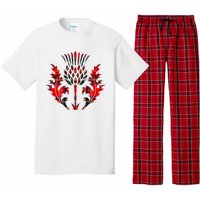 Scottish Tartan Thistle Emblem Pajama Set