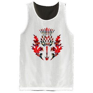 Scottish Tartan Thistle Emblem Mesh Reversible Basketball Jersey Tank