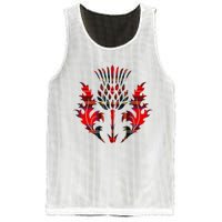 Scottish Tartan Thistle Emblem Mesh Reversible Basketball Jersey Tank