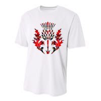 Scottish Tartan Thistle Emblem Performance Sprint T-Shirt