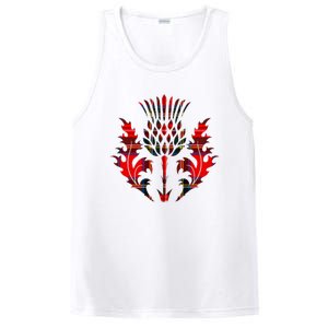 Scottish Tartan Thistle Emblem PosiCharge Competitor Tank