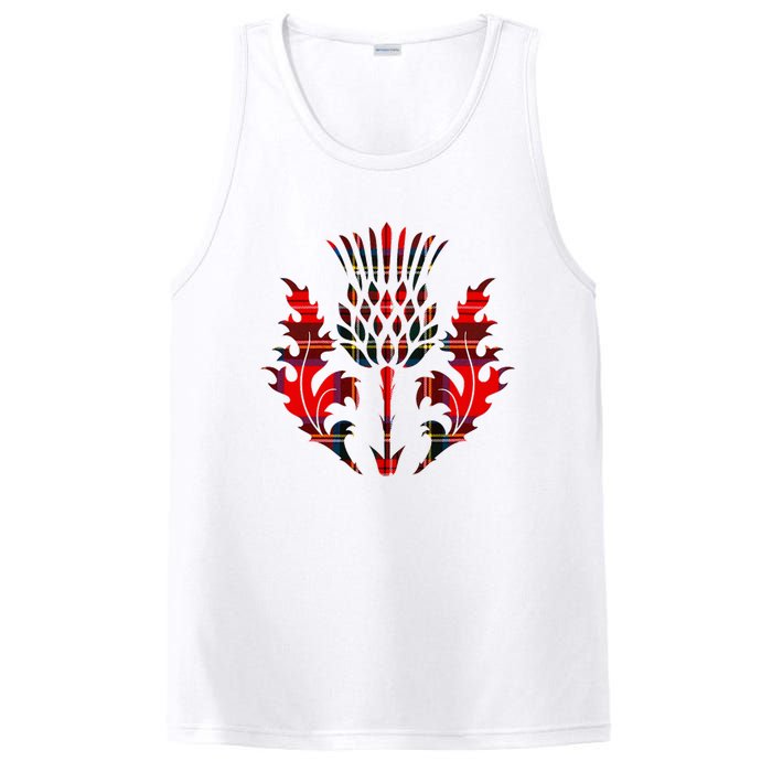 Scottish Tartan Thistle Emblem PosiCharge Competitor Tank