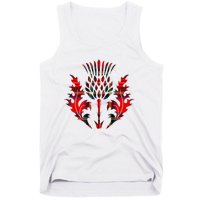 Scottish Tartan Thistle Emblem Tank Top