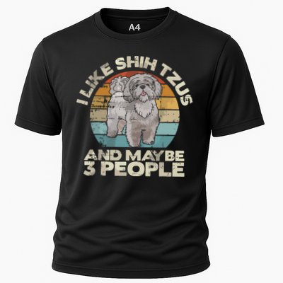Shih Tzu T Funny Dog Lover Tee Retro Shih Tzu Performance Shirt