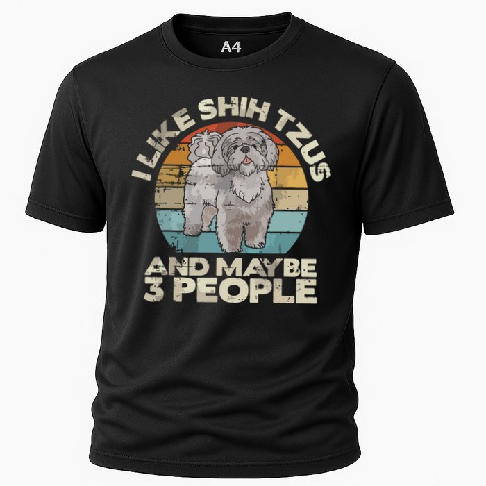 Shih Tzu T Funny Dog Lover Tee Retro Shih Tzu Performance Shirt