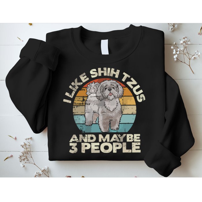 Shih Tzu T Funny Dog Lover Tee Retro Shih Tzu Sweatshirt