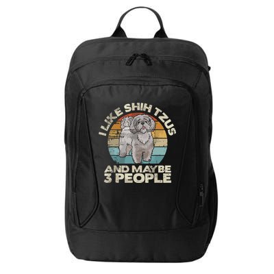 Shih Tzu T Funny Dog Lover Tee Retro Shih Tzu City Backpack