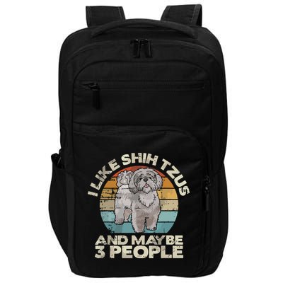 Shih Tzu T Funny Dog Lover Tee Retro Shih Tzu Impact Tech Backpack