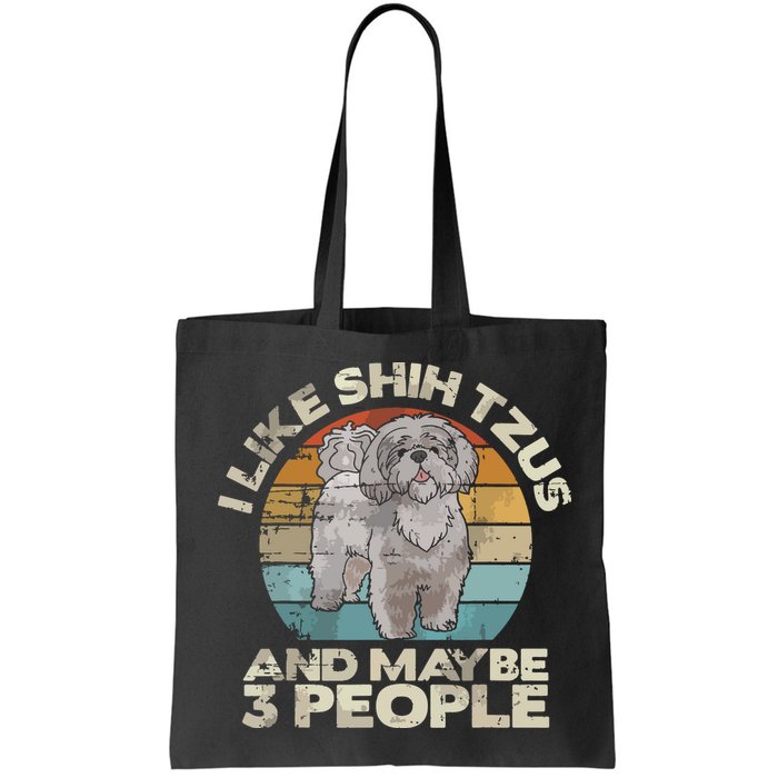 Shih Tzu T Funny Dog Lover Tee Retro Shih Tzu Bag