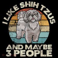 Shih Tzu T Funny Dog Lover Tee Retro Shih Tzu Youth Performance Sprint T-Shirt