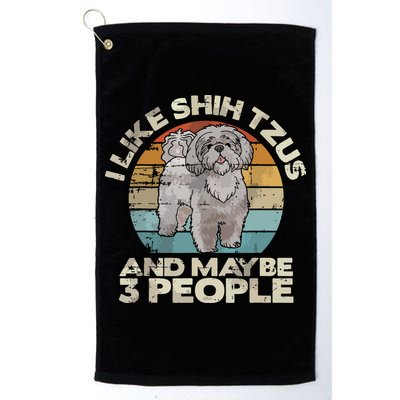 Shih Tzu T Funny Dog Lover Tee Retro Shih Tzu Golf Towel