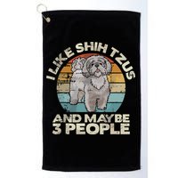 Shih Tzu T Funny Dog Lover Tee Retro Shih Tzu Golf Towel