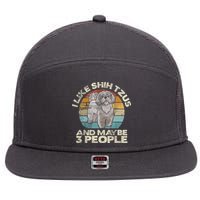 Shih Tzu T Funny Dog Lover Tee Retro Shih Tzu 7 Panel Mesh Trucker Snapback Hat