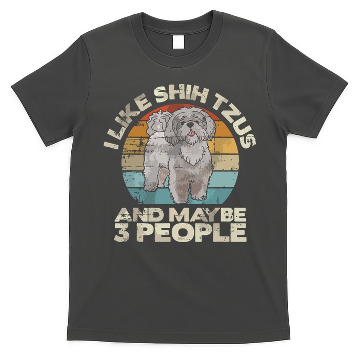 Shih Tzu T Funny Dog Lover Tee Retro Shih Tzu T-Shirt