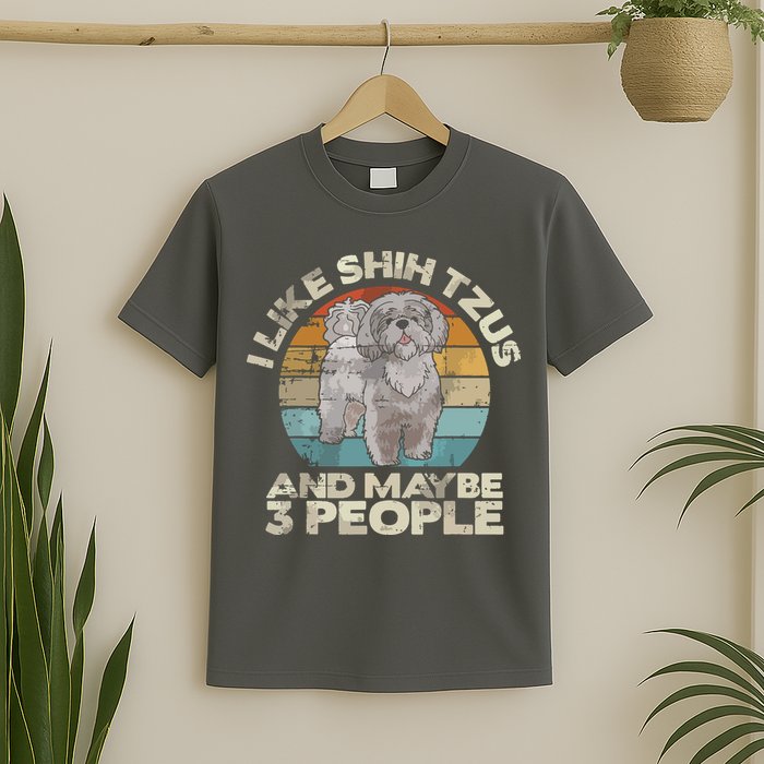 Shih Tzu T Funny Dog Lover Tee Retro Shih Tzu T-Shirt