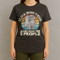 Shih Tzu T Funny Dog Lover Tee Retro Shih Tzu T-Shirt