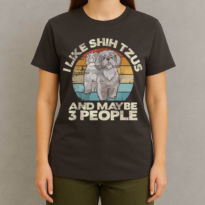 Shih Tzu T Funny Dog Lover Tee Retro Shih Tzu T-Shirt