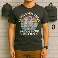 Shih Tzu T Funny Dog Lover Tee Retro Shih Tzu T-Shirt