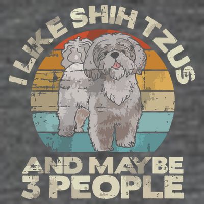 Shih Tzu T Funny Dog Lover Tee Retro Shih Tzu T-Shirt