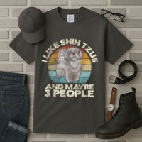 Shih Tzu T Funny Dog Lover Tee Retro Shih Tzu Tall T-Shirt