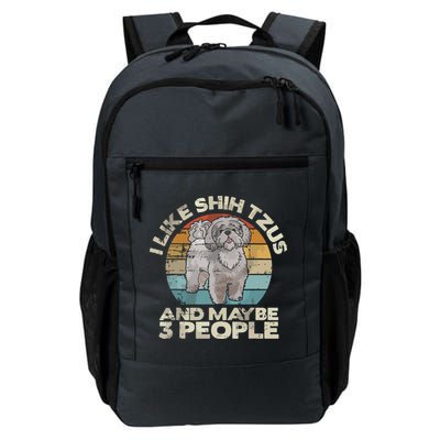 Shih Tzu T Funny Dog Lover Tee Retro Shih Tzu Backpack