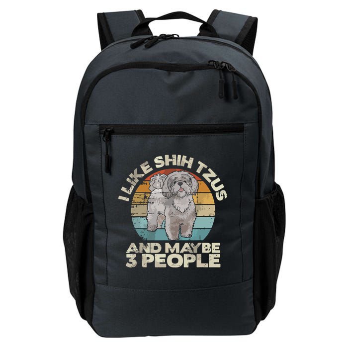 Shih Tzu T Funny Dog Lover Tee Retro Shih Tzu Backpack