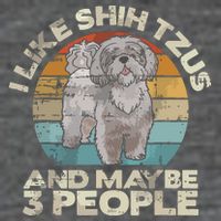 Shih Tzu T Funny Dog Lover Tee Retro Shih Tzu Backpack