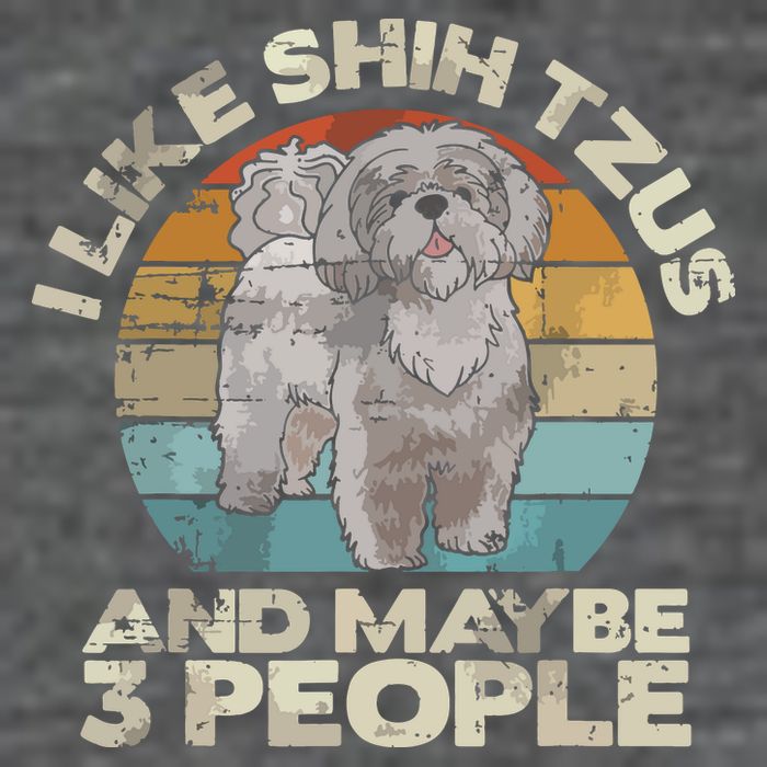 Shih Tzu T Funny Dog Lover Tee Retro Shih Tzu Backpack